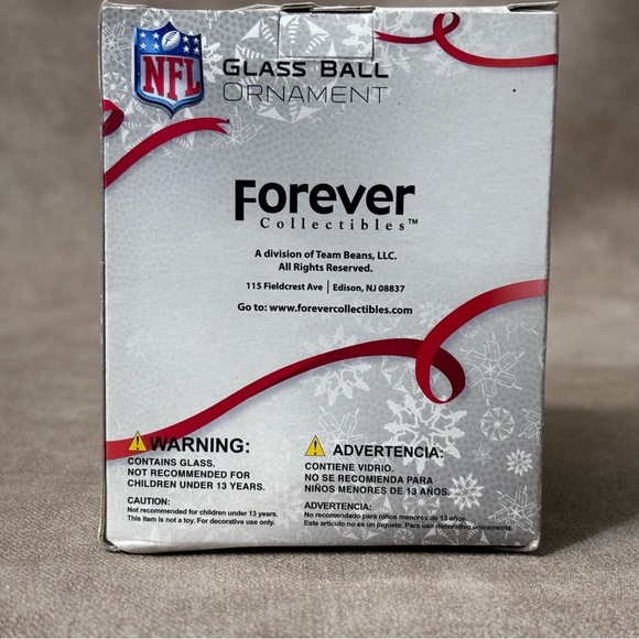 Raiders Double Sided Single Ball Christmas Ornament NFL Football - Picture 2 of 4